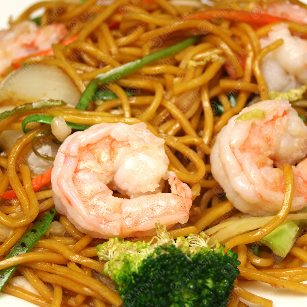 Shrimp Fried Noodles at Sun's Wok and Mongolian BBQ, a Chinese Restaurant in South Gate